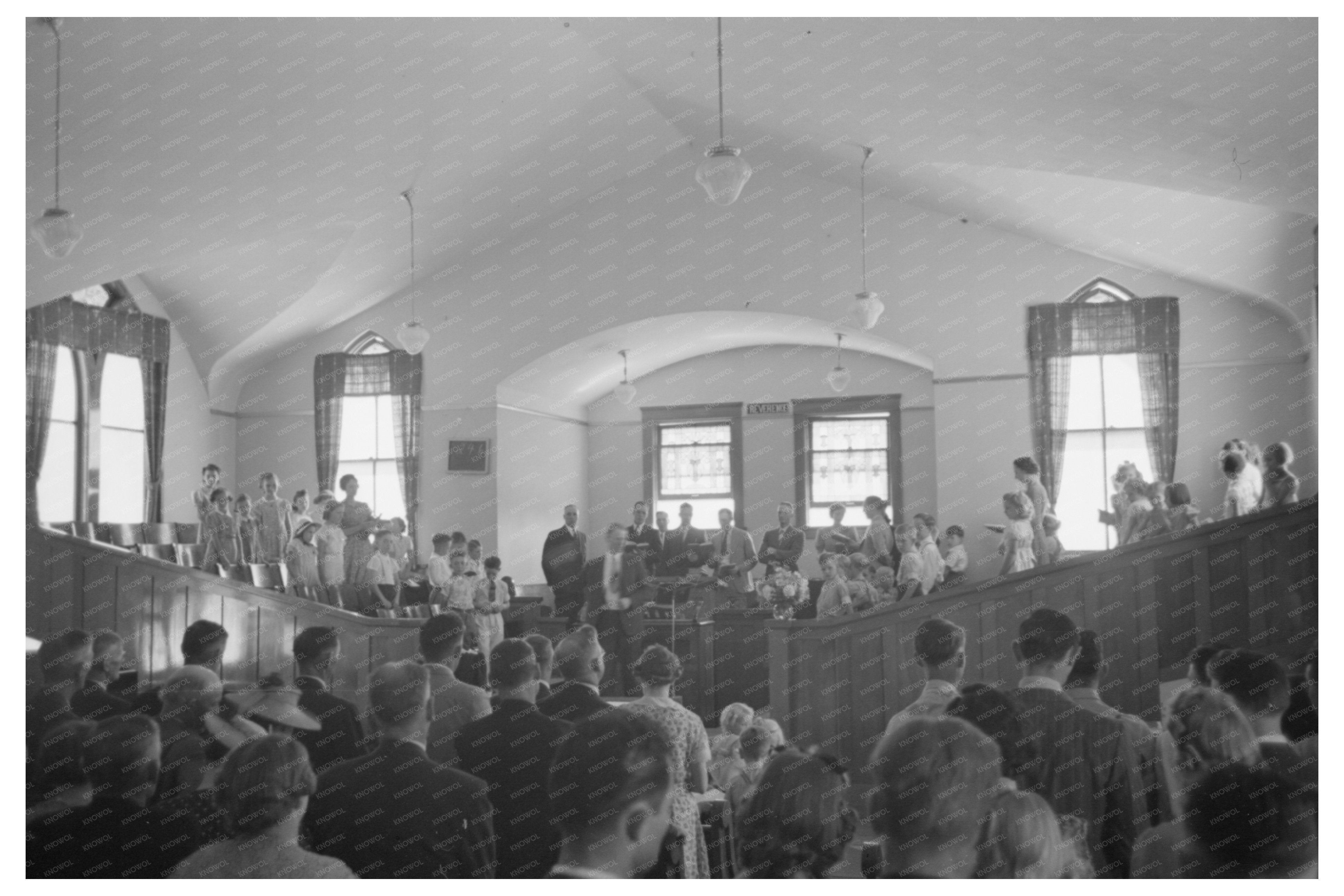 Mormon Church in Mendon Utah July 1940 Image
