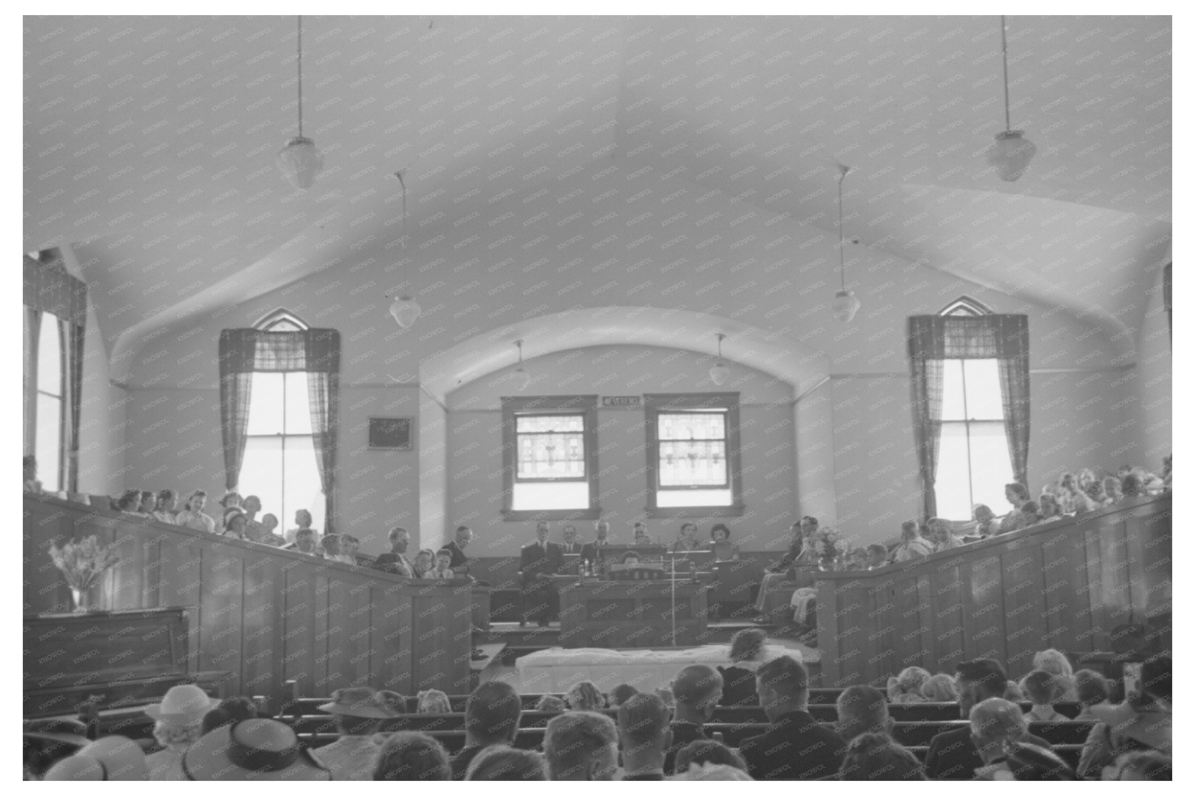 Mendon Utah Mormon Church Scene July 1940 Vintage Photo