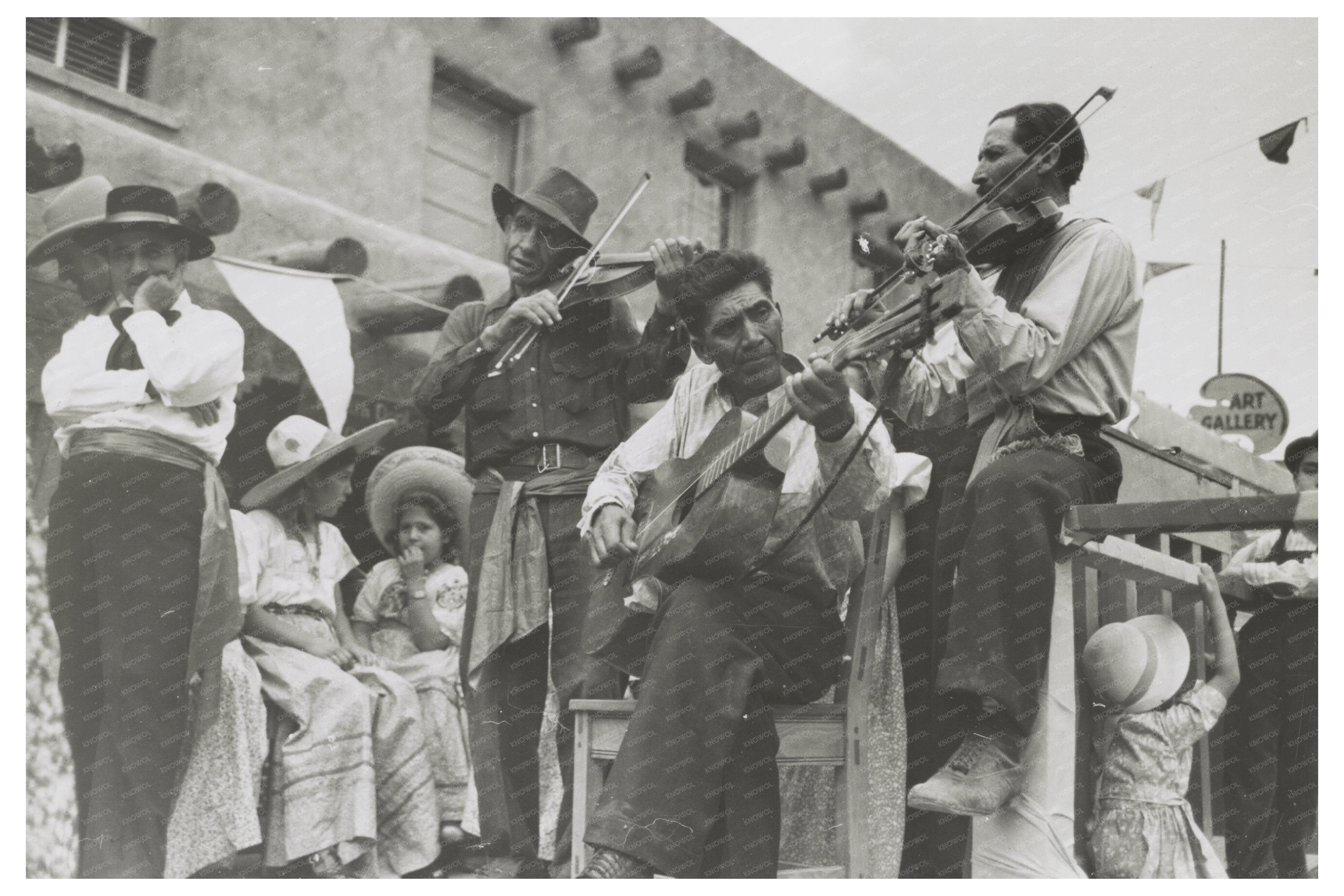 Spanish-American Musicians at Taos Fiesta July 1940