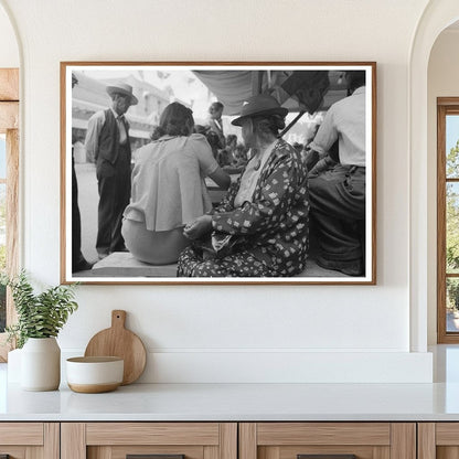 Bingo Game at Taos Fiesta July 1940 Vintage Photo