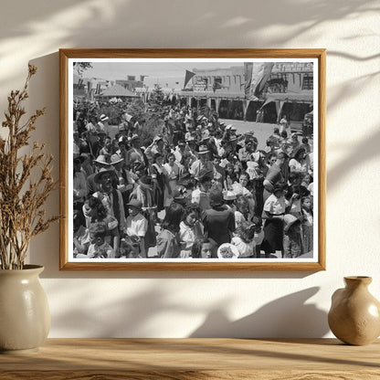Taos New Mexico Fiesta Dance Crowd July 1940