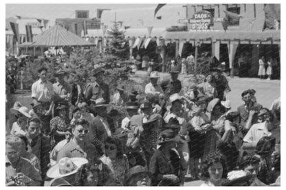 Taos Fiesta Dance Crowd Vintage Photo July 1940