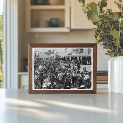 Taos Fiesta Dance Crowd Vintage Photo July 1940