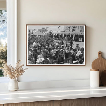 Taos Fiesta Dance Crowd Vintage Photo July 1940