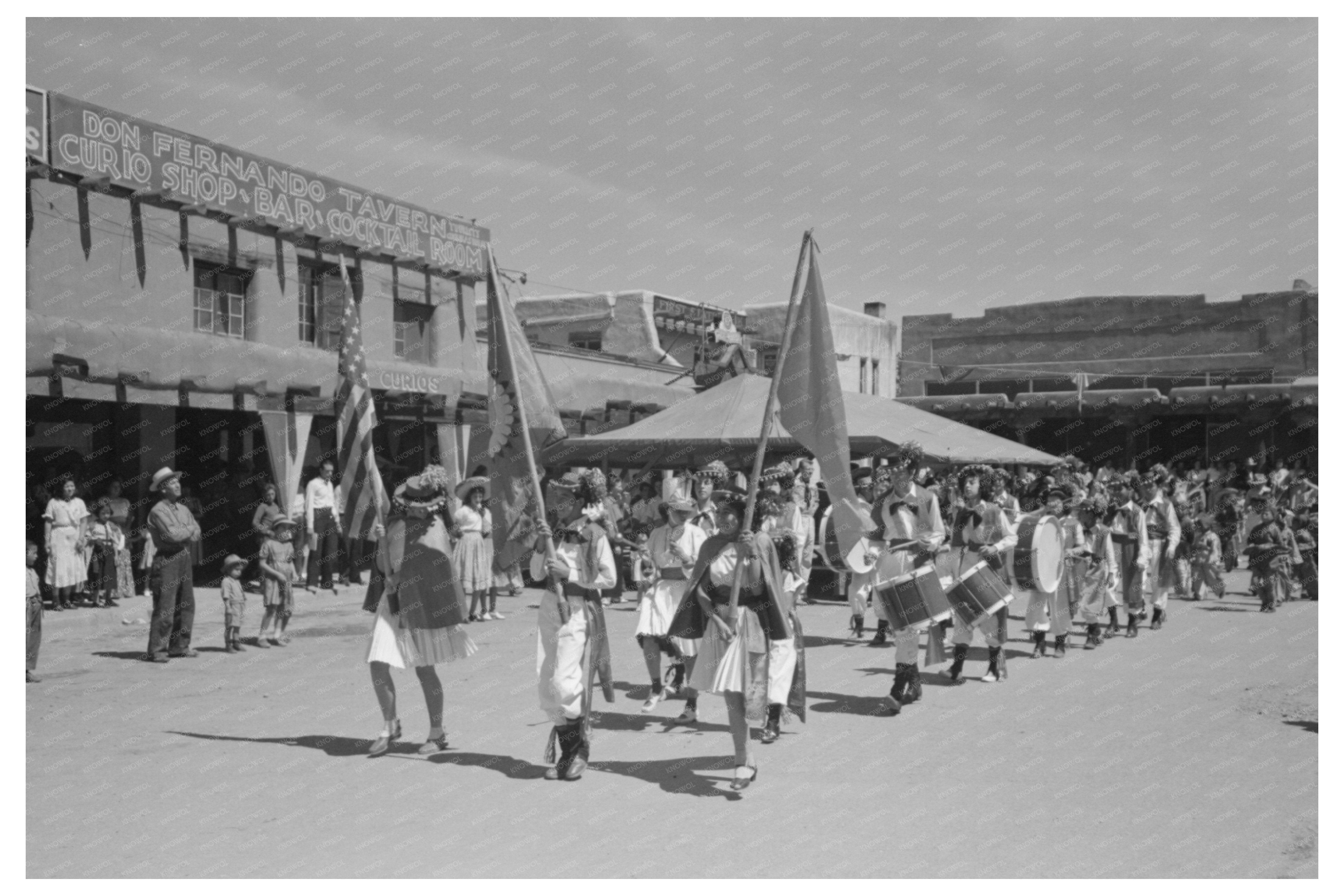 Taos Fiesta Parade 1940 Vintage Photograph