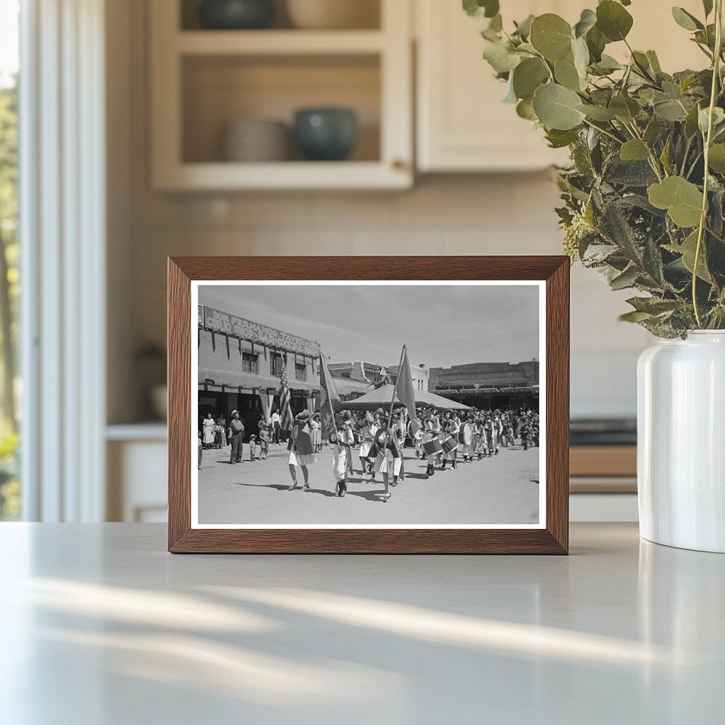 Taos Fiesta Parade 1940 Vintage Photograph