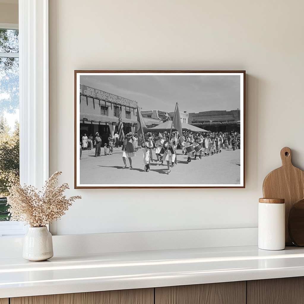 Taos Fiesta Parade 1940 Vintage Photograph