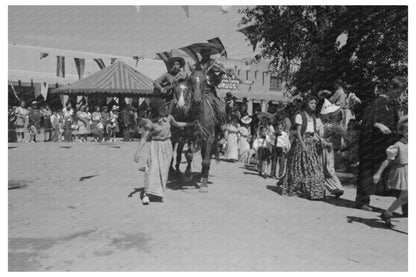 Fiesta Parade in Taos New Mexico July 1940 Vintage Photo