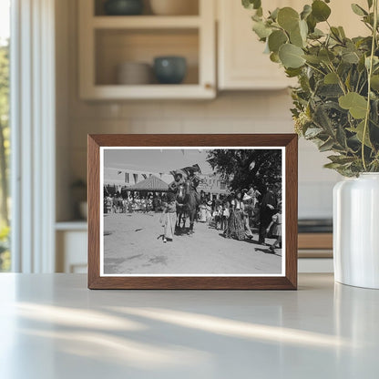 Fiesta Parade in Taos New Mexico July 1940 Vintage Photo