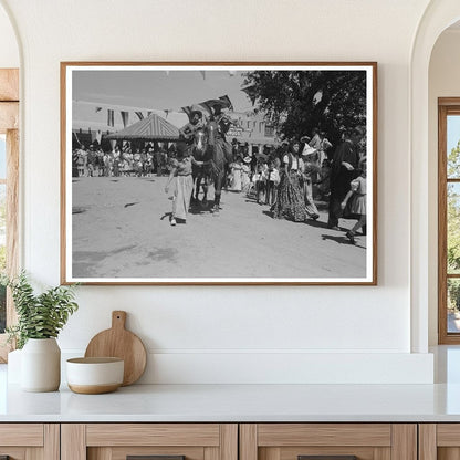 Fiesta Parade in Taos New Mexico July 1940 Vintage Photo