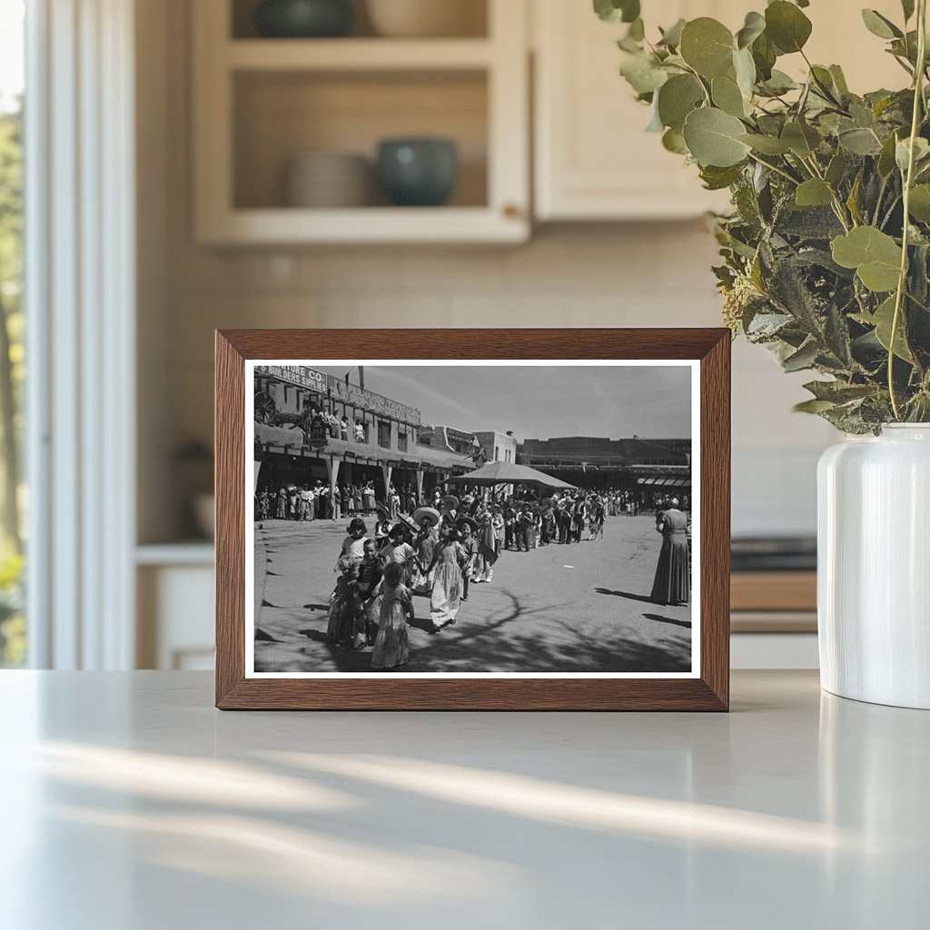 Taos Fiesta Day Parade July 1940 Vintage Photograph