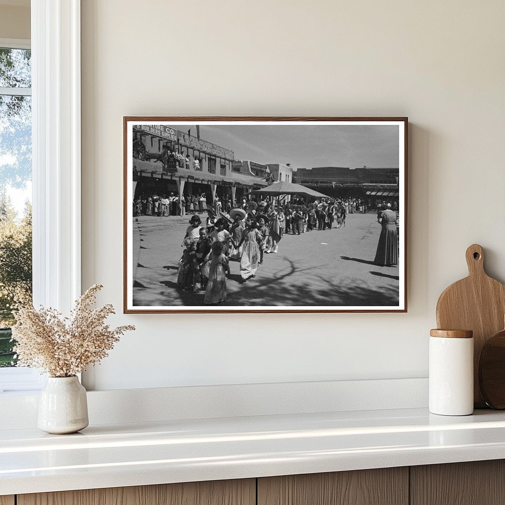 Taos Fiesta Day Parade July 1940 Vintage Photograph