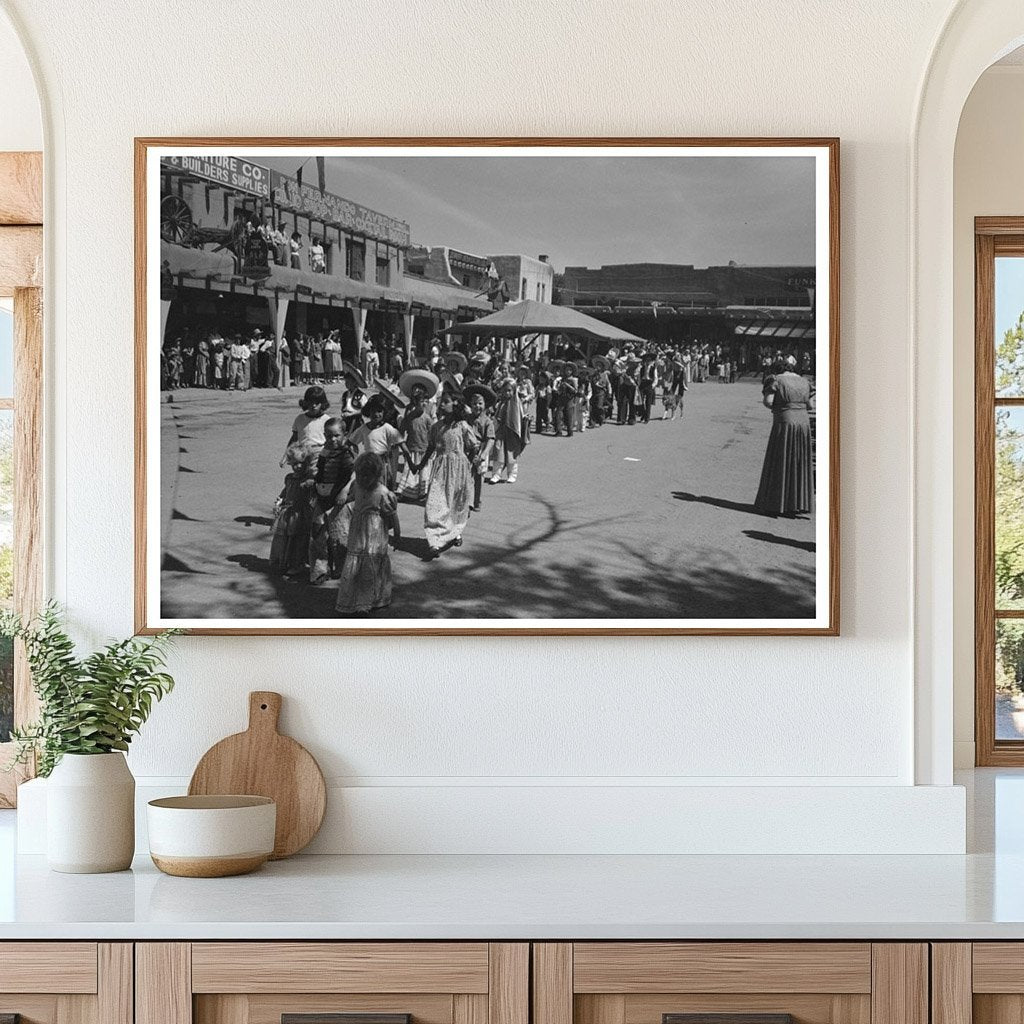 Taos Fiesta Day Parade July 1940 Vintage Photograph