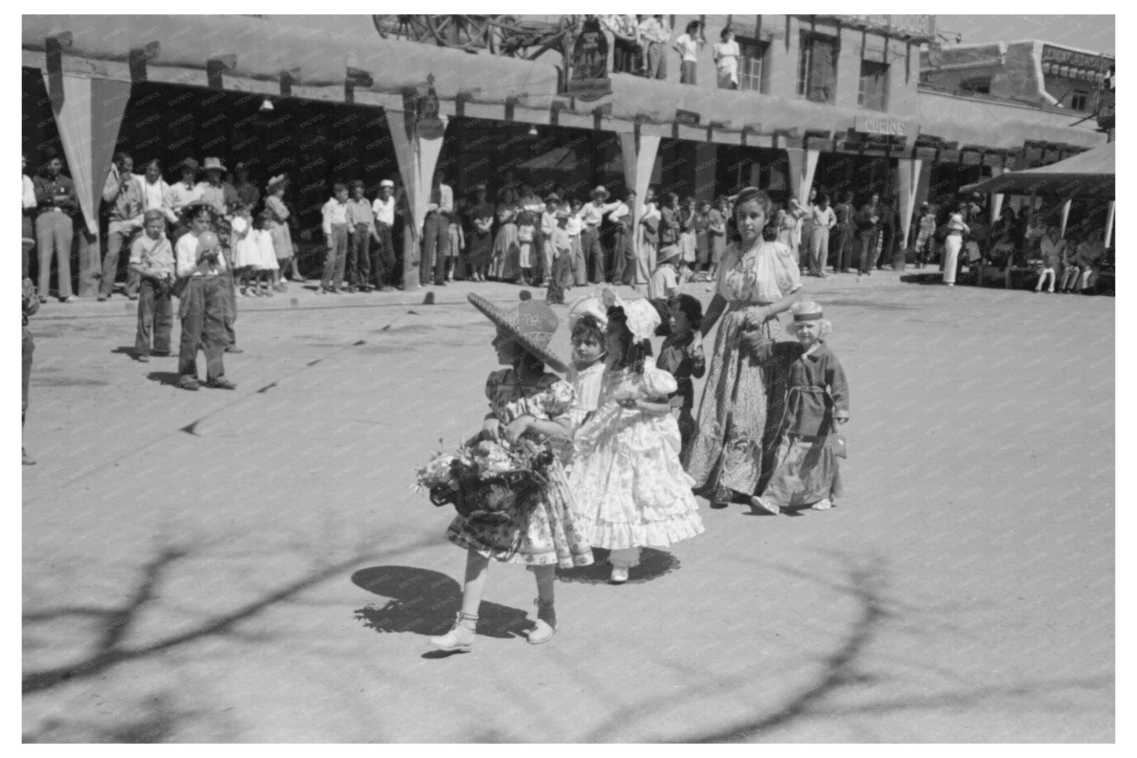 Taos Fiesta Day Parade July 1944 Vintage Photo