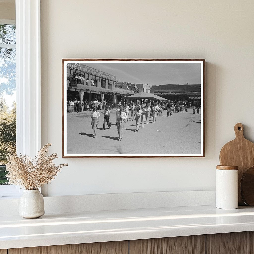 Fiesta Day Parade Taos New Mexico July 1940 Vintage Photo