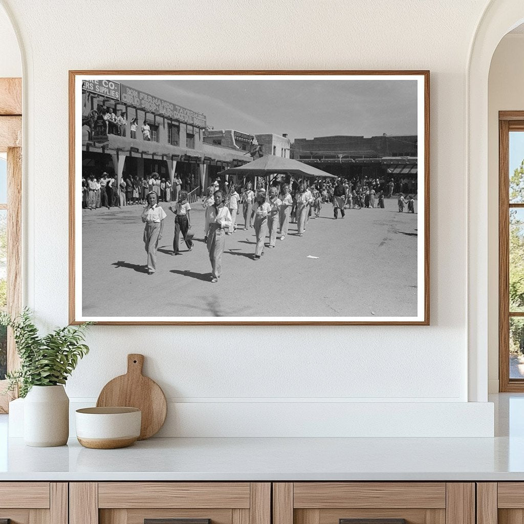 Fiesta Day Parade Taos New Mexico July 1940 Vintage Photo