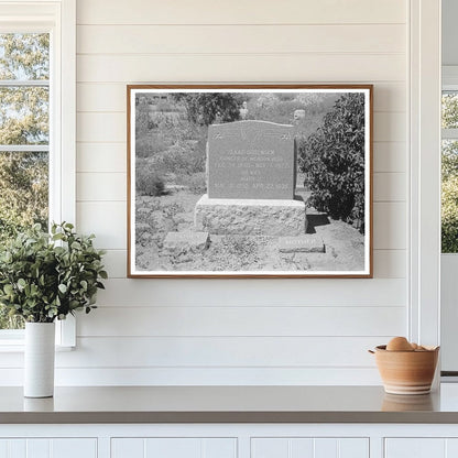 Mendon Utah Cemetery Headstone July 1940 Vintage Image