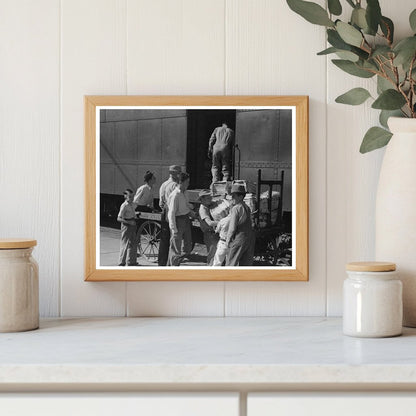 Morning Newspaper Unloading in Montrose Colorado 1940