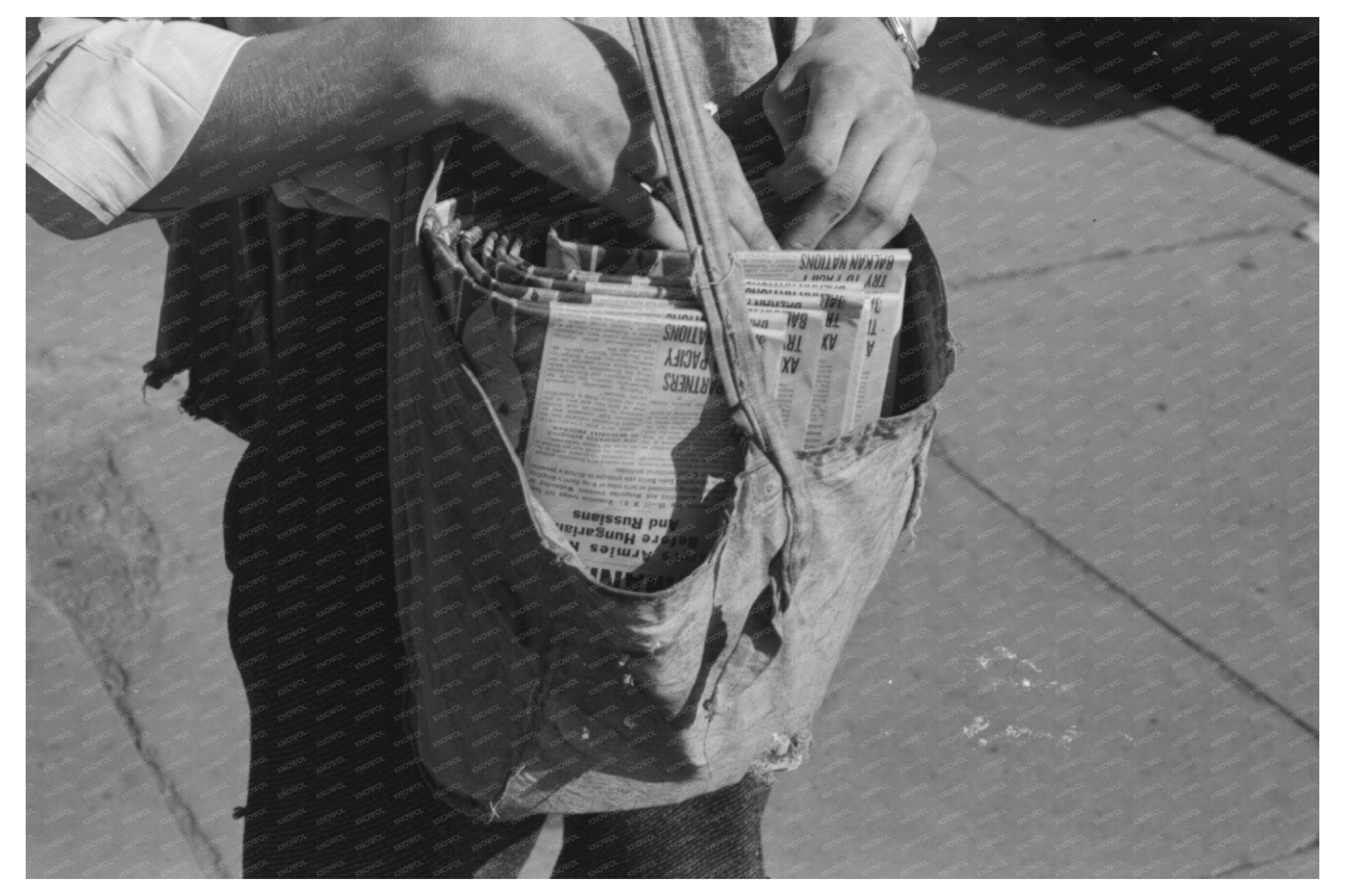 Young Newsboy in Montrose Colorado September 1940