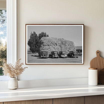 Haystack and Peach Picker Car in Delta County Colorado 1940