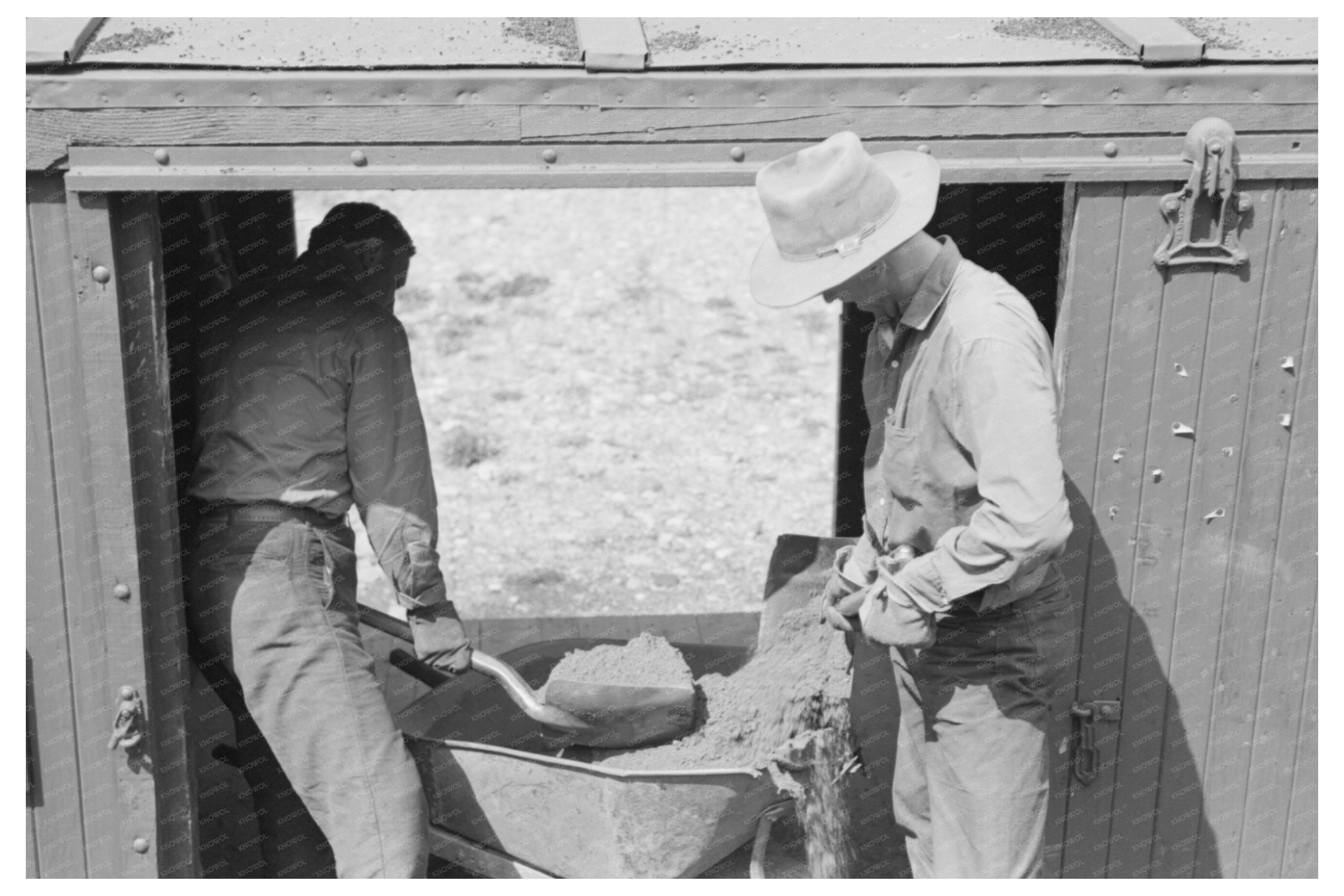 Gold Ore Concentrate Loading in Ouray Colorado 1940