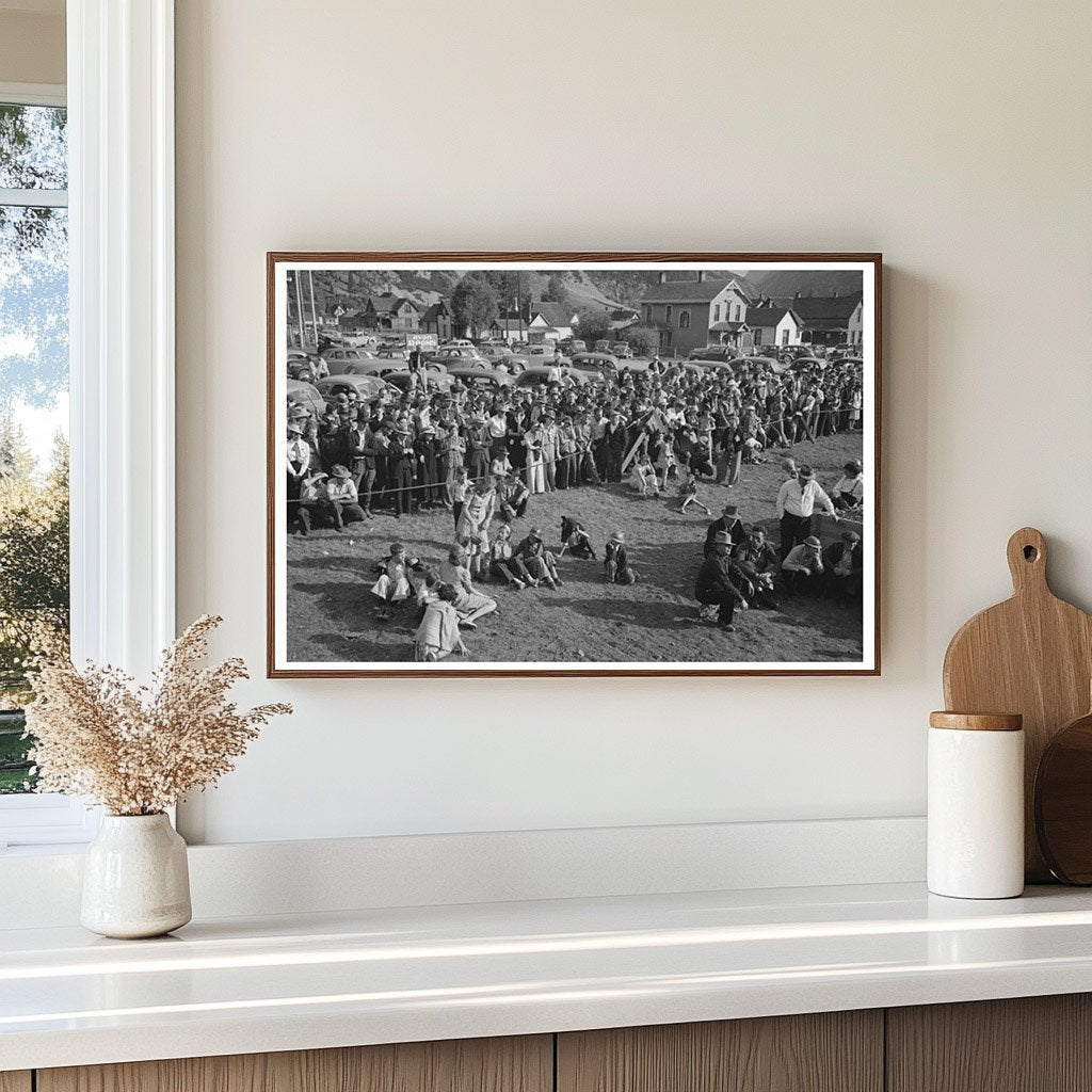 Miners Contest Spectators Silverton Colorado September 1940