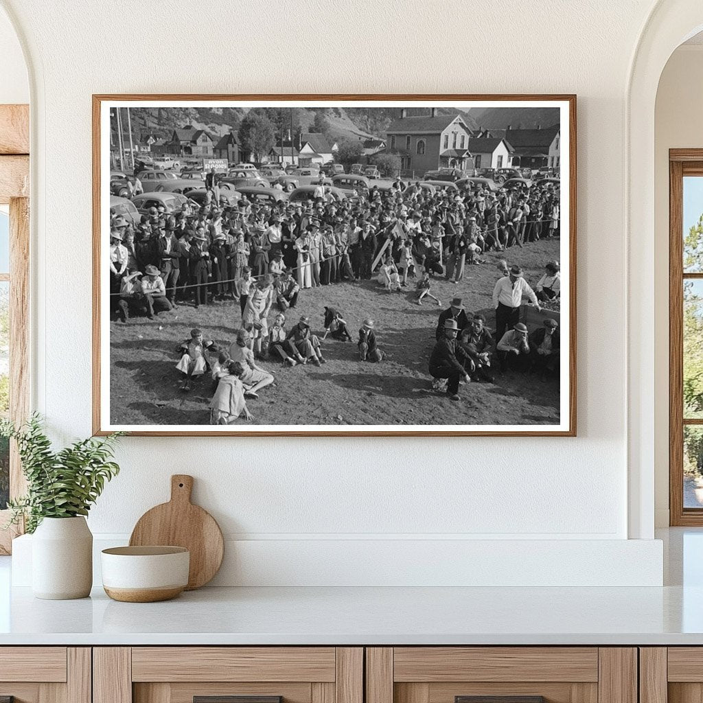 Miners Contest Spectators Silverton Colorado September 1940