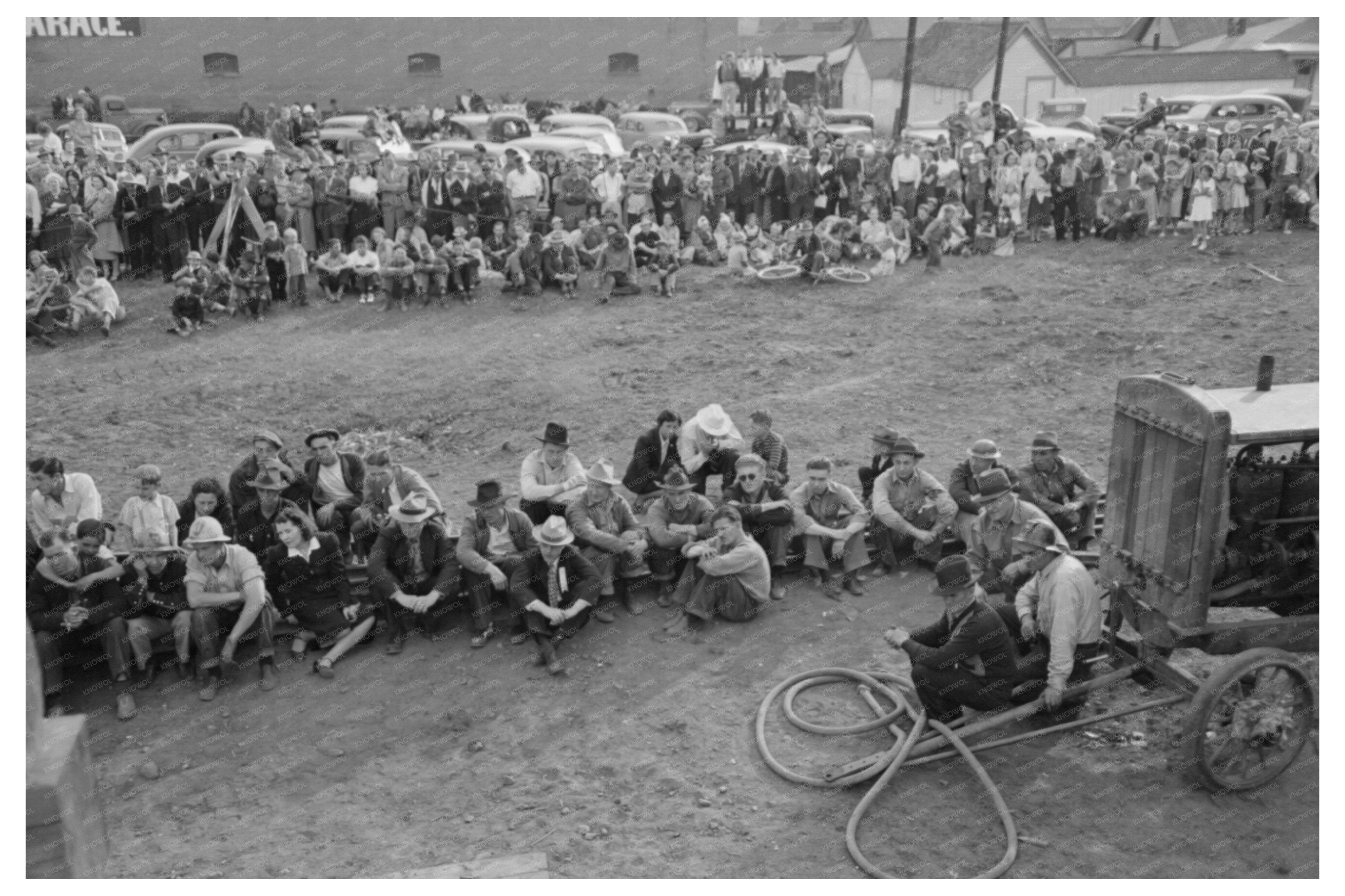 Judges Inspect Drill at 1944 Silverton Mining Contest