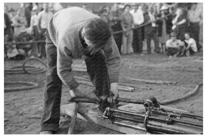 Judges Inspect Drill at Silverton Labor Day Celebration 1940