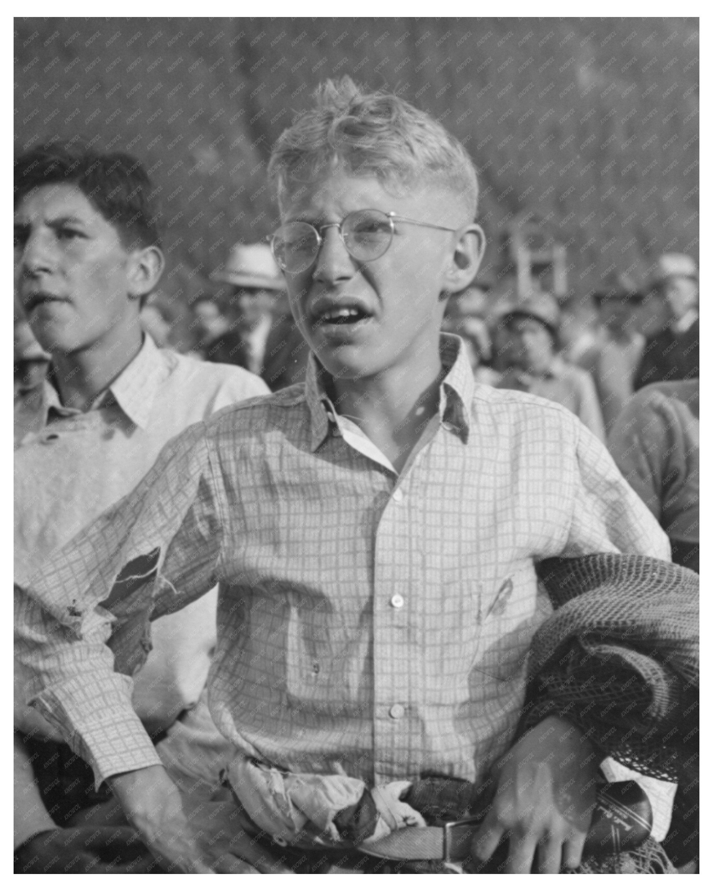 Boy Watching Miners Contest Silverton Colorado 1940