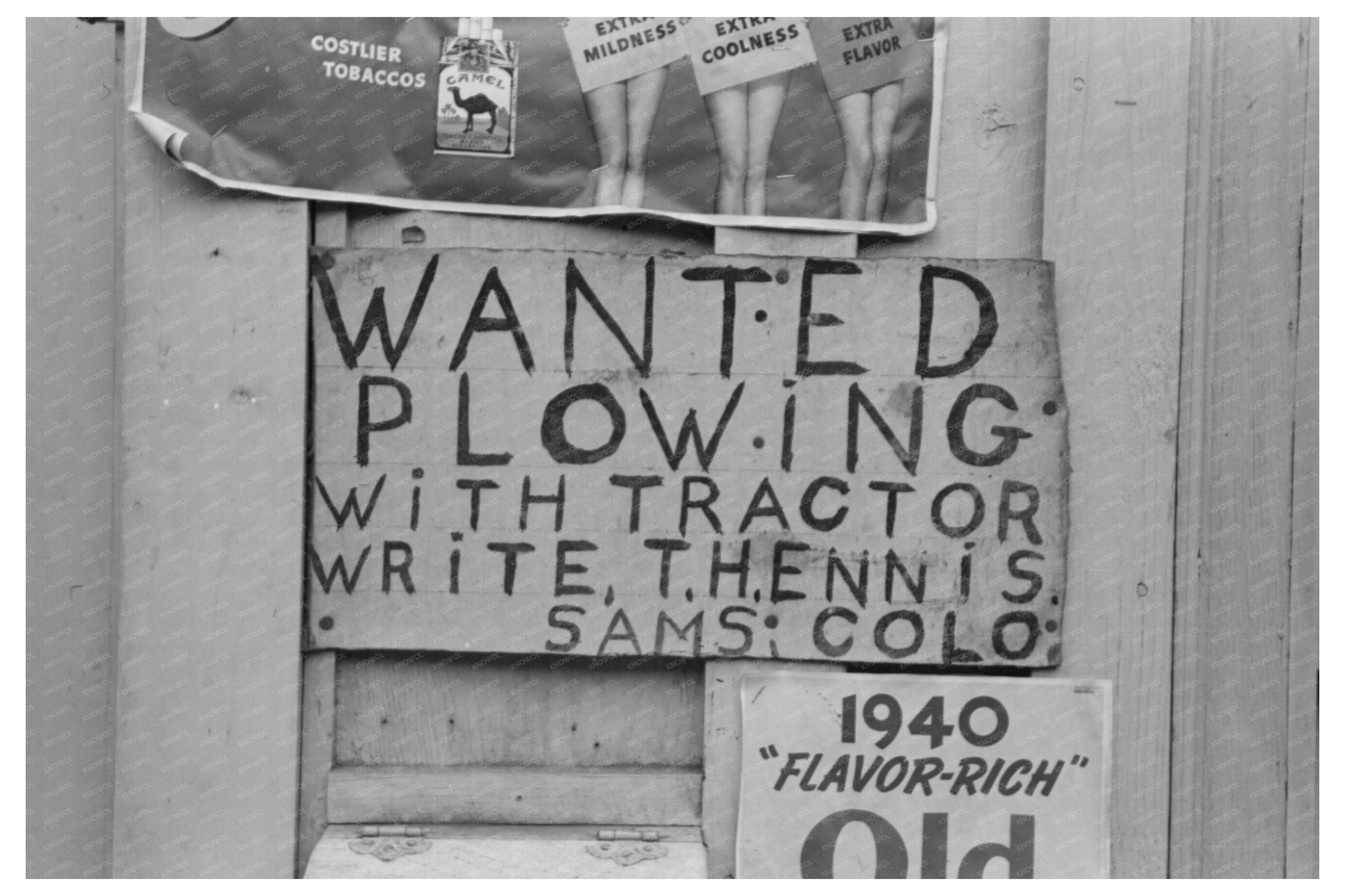 Saw Pit Colorado Sign Vintage Photo September 1940