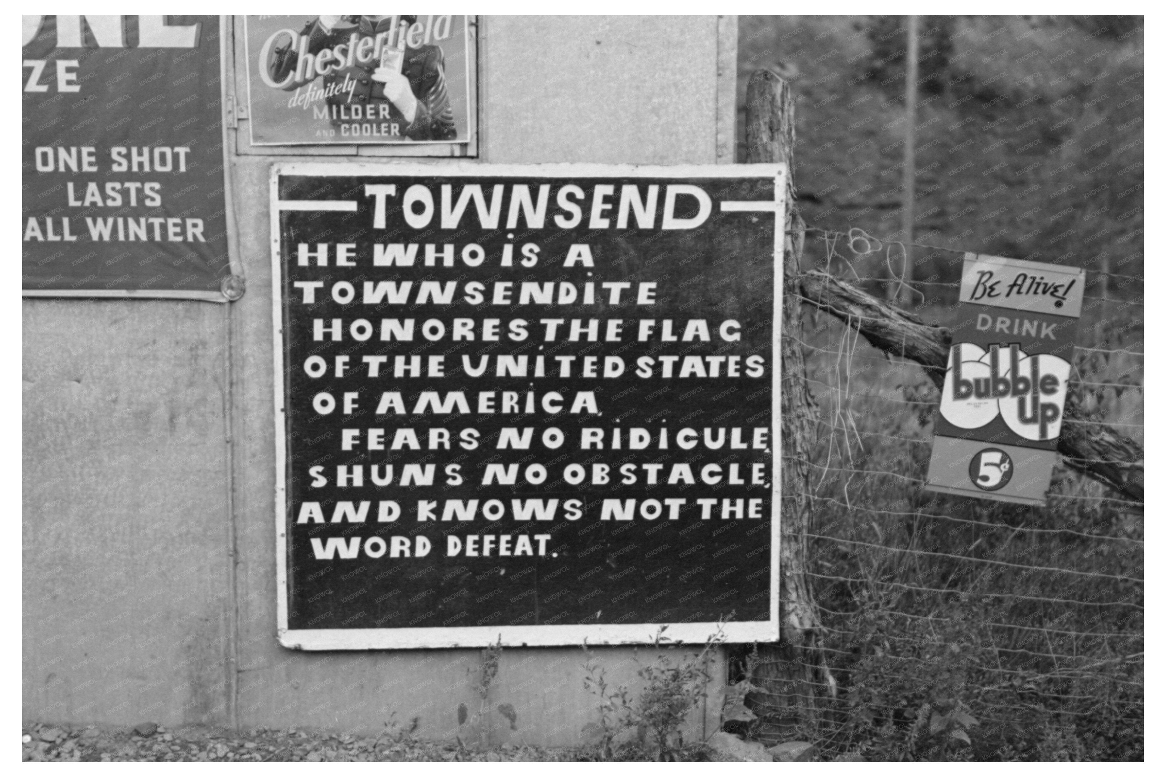 Saw Pit Colorado Sign Vintage Image September 1940