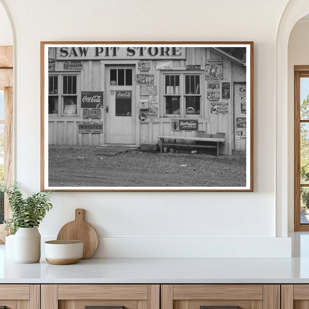 Saw Pit Colorado Store Vintage Photo September 1940