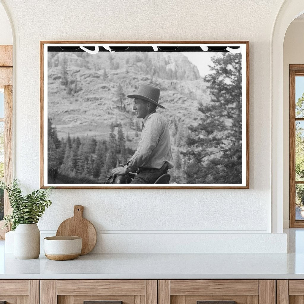 Sheepherder on Horse in Ouray County Colorado 1940