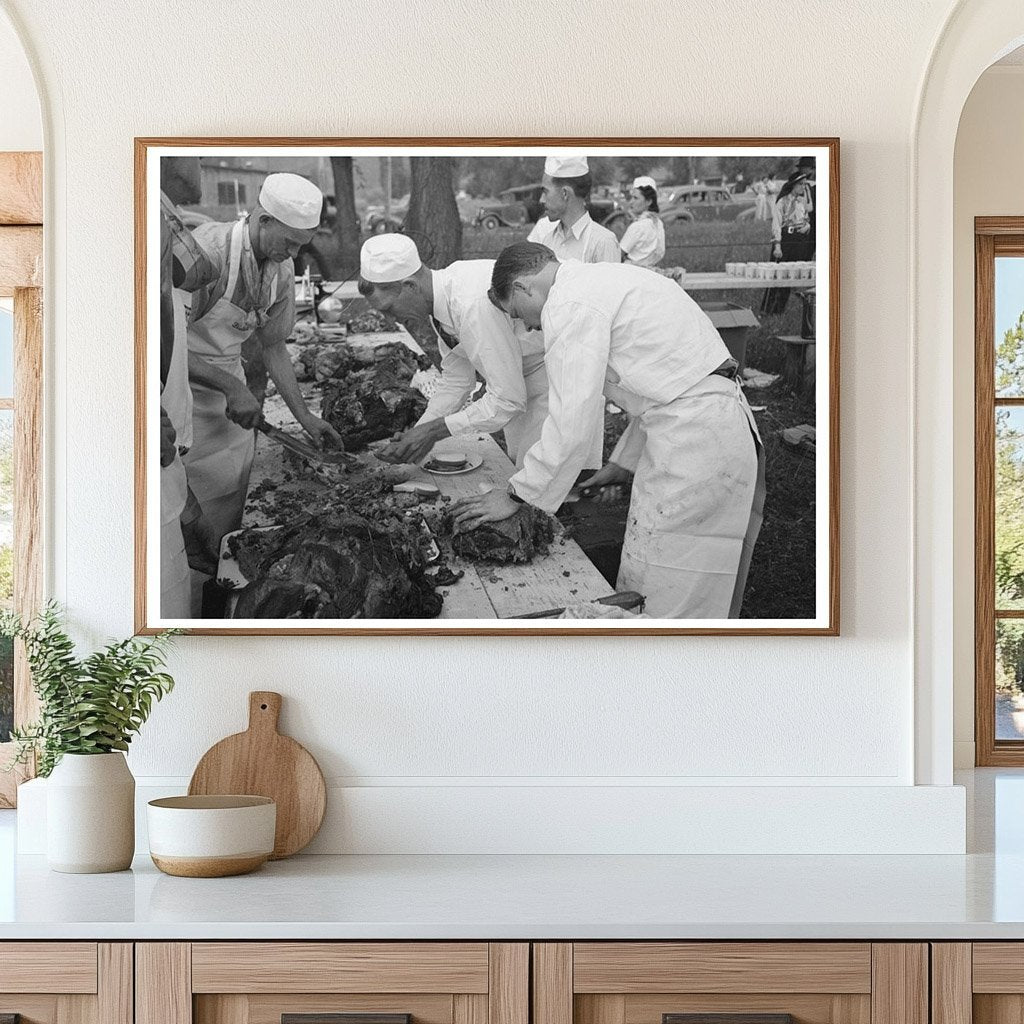 Barbecue Sandwich Preparation in Ridgway Colorado 1940