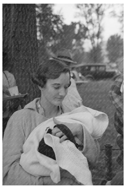 Labor Day Barbecue Line in Ridgway Colorado 1944