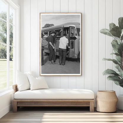 Concho Arizona Schoolchildren Boarding Bus September 1940