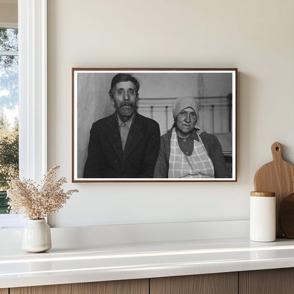 Elderly Spanish Couple in Concho Arizona 1940 Vintage Photo