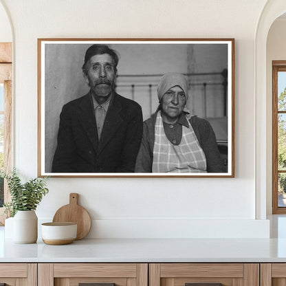 Elderly Spanish Couple in Concho Arizona 1940 Vintage Photo