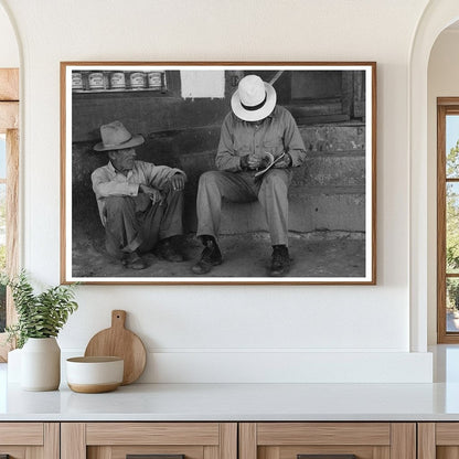 Concho Arizona Residents on Store Steps September 1940