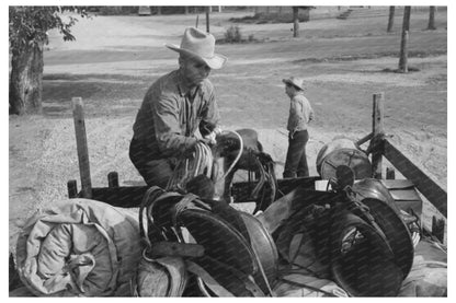 Mormon Farmer Prepares for Sheep Drive September 1940