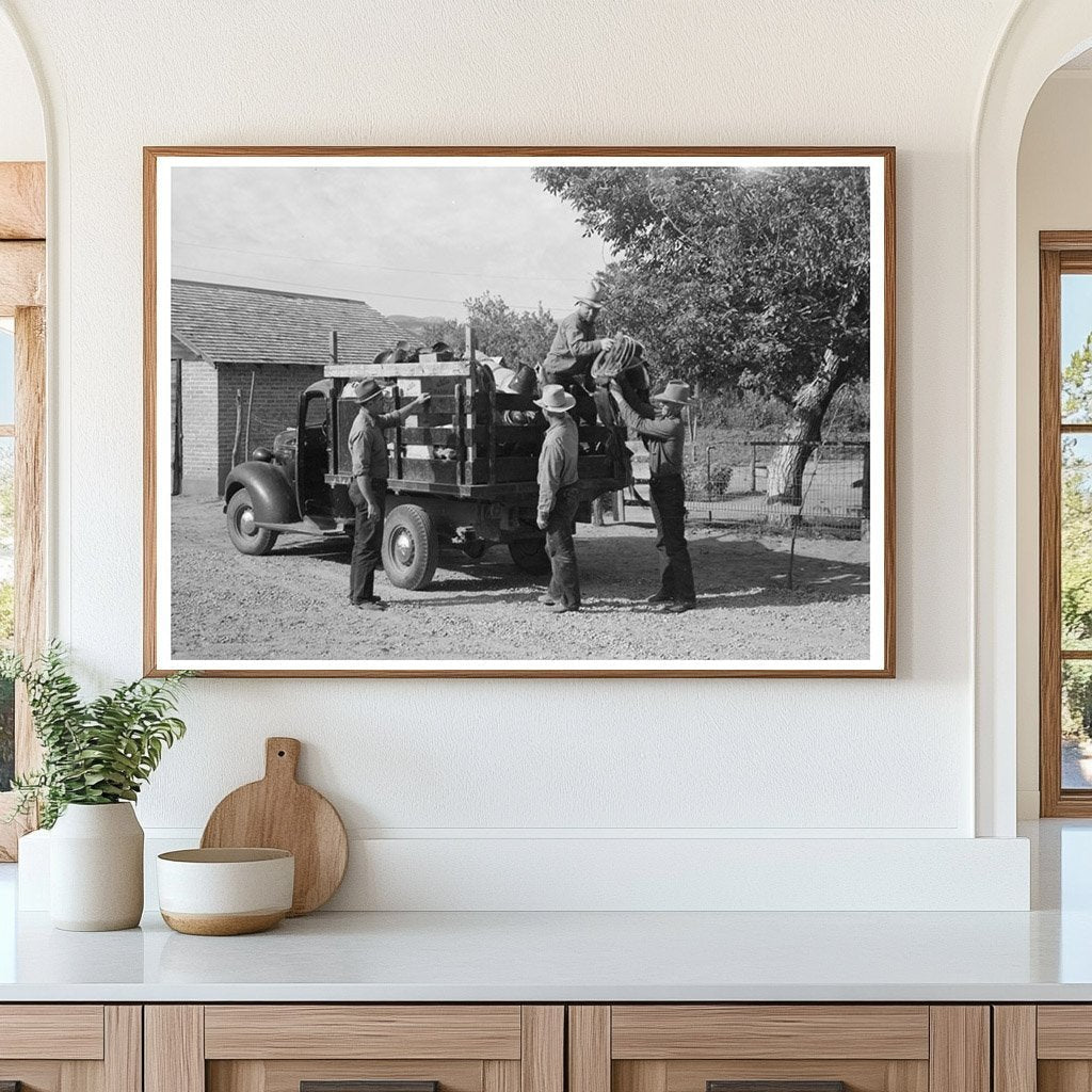 Mormon farmer preparing for sheep trip in Utah 1940