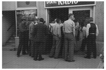 Men Listening to World Series Game in Saint George 1940