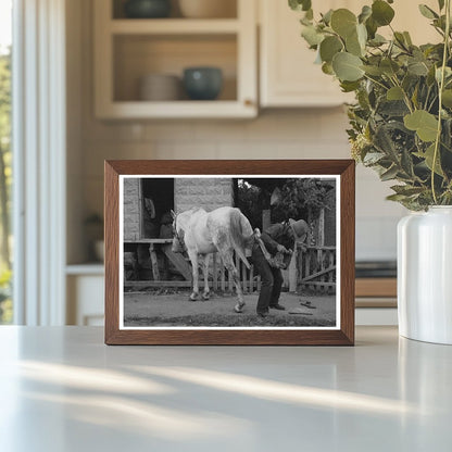 Mormon Farmer Shoe Horse Santa Clara Utah 1940