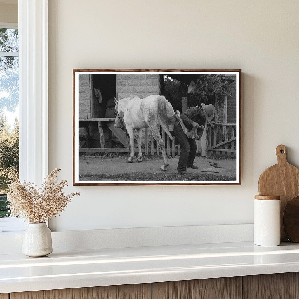 Mormon Farmer Shoe Horse Santa Clara Utah 1940