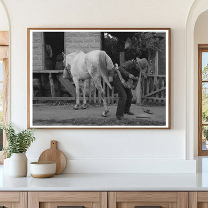 Mormon Farmer Shoe Horse Santa Clara Utah 1940