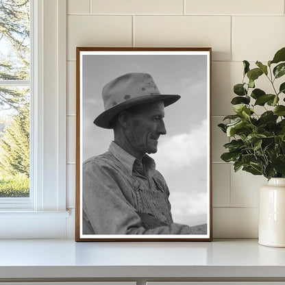 Mormon Farmer in Ivins Utah 1940 Vintage Photograph