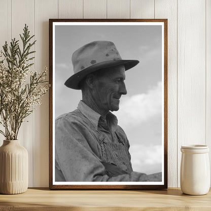 Mormon Farmer in Ivins Utah 1940 Vintage Photograph