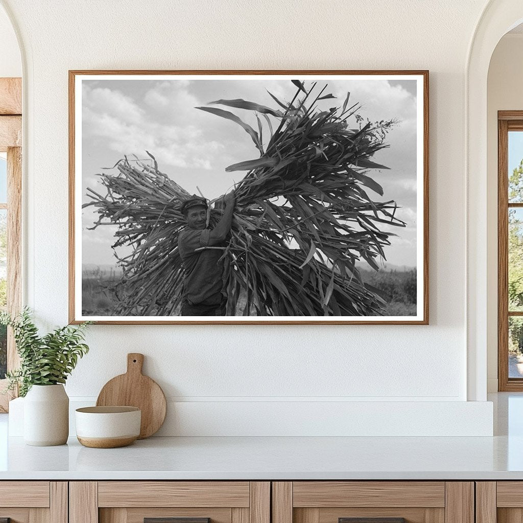 Mormon Farmer Processing Cane in Ivins Utah September 1940