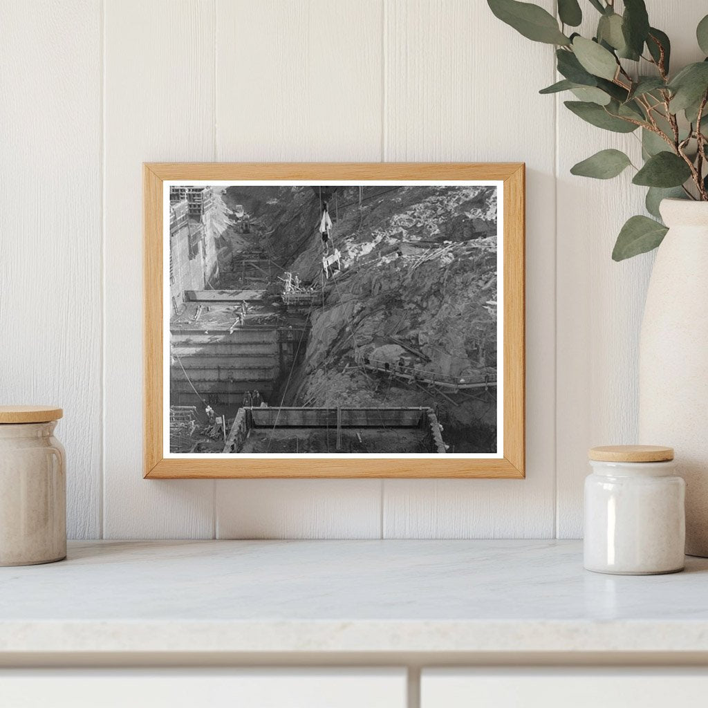 Shasta Dam Under Construction Shasta County 1940